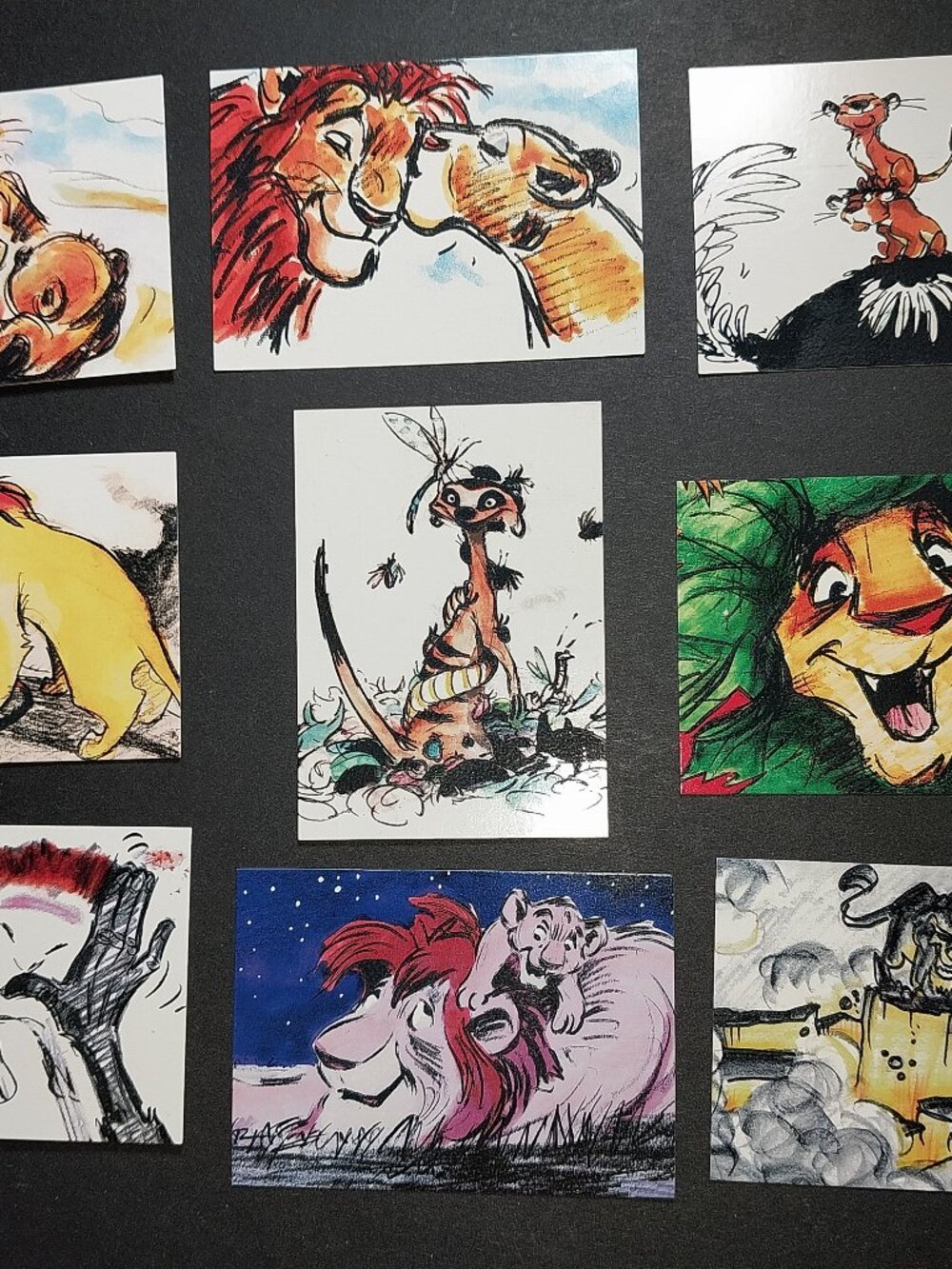 1994 SKYBOX THE LION KING SERIES 2 THERMOGRAPHIC 9 CARD INSERT SET T1-T9